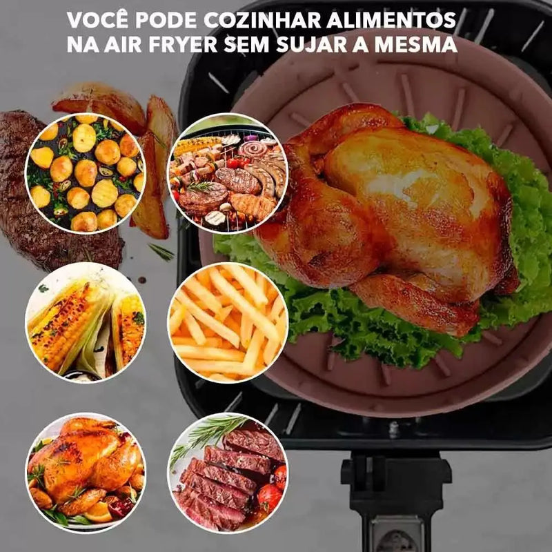 Kit De formas pra airfryer  de silicone