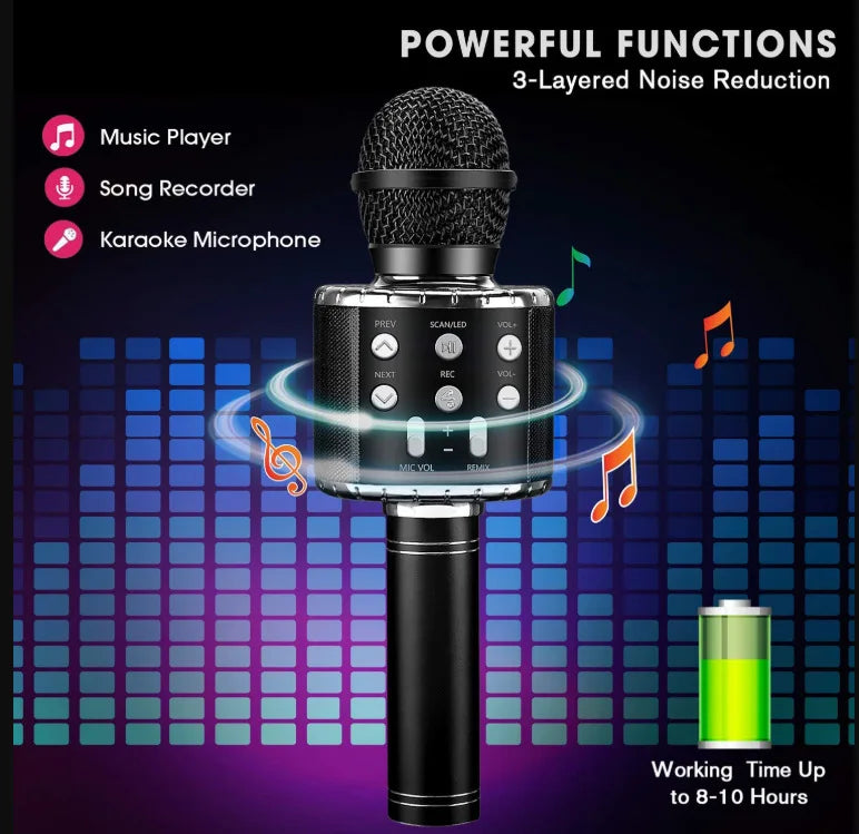 Microfone de karaokê portátil para crianças