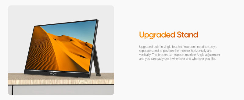 Arzopa monitor portátil de 15,6 polegadas FHD 1080P IPS USB-C