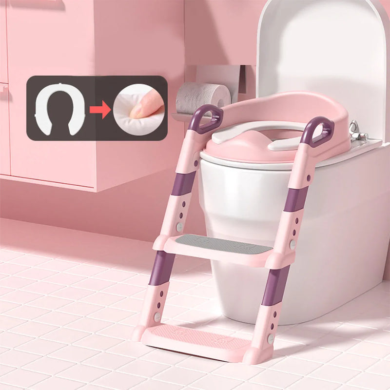 Potty Training Toilet Seat With Ladder For Children