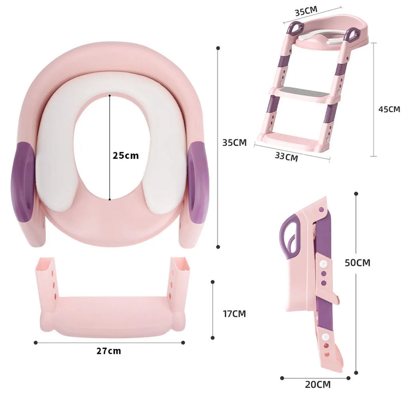 Potty Training Toilet Seat With Ladder For Children