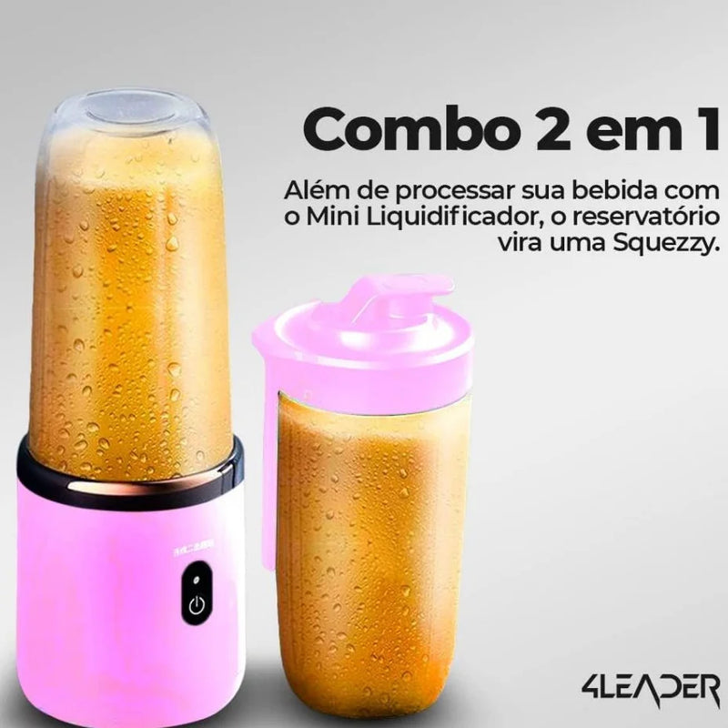 Mini Liquidificador Portátil 6 Lâminas De Suco De Alimentos Misturador Leite