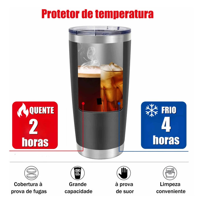 Copos térmicas de aço inoxidável para bebidas 473ml