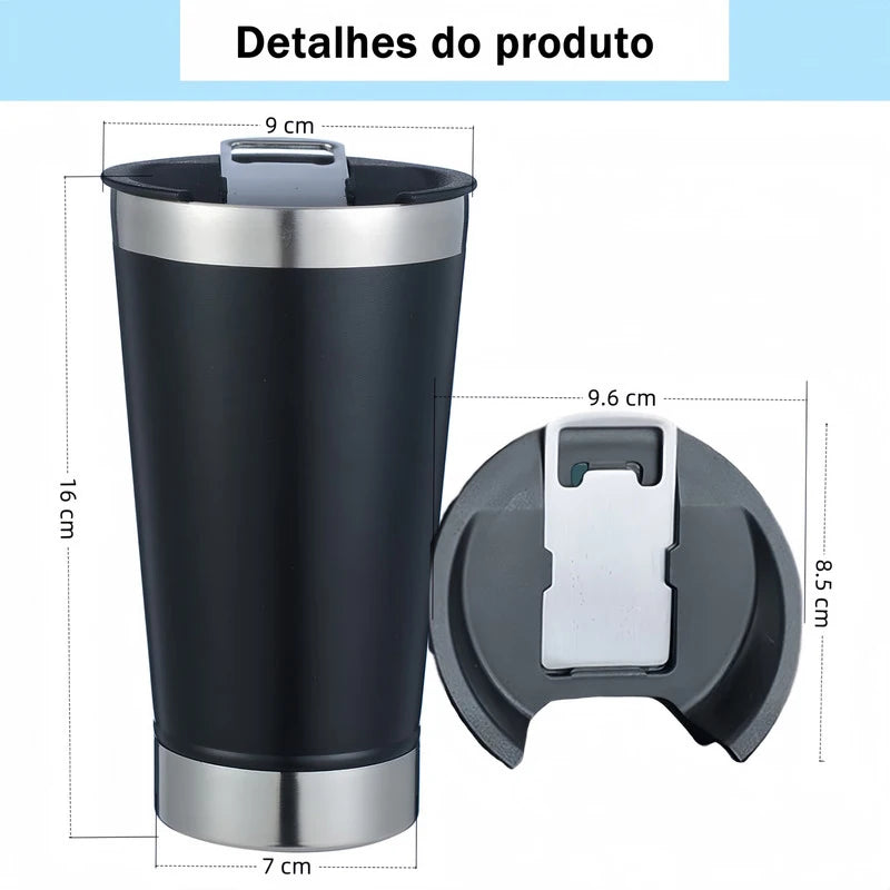 Copos térmicas de aço inoxidável para bebidas 473ml