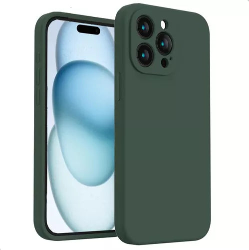 Capa Silicone case 15 Pro verde